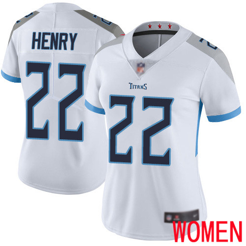 Tennessee Titans Limited White Women Derrick Henry Road Jersey NFL Football 22 Vapor Untouchable